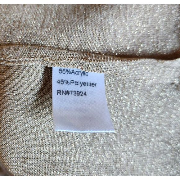 Misook Metallic Gold Sleeveless Top Size Small - Picture 6 of 7